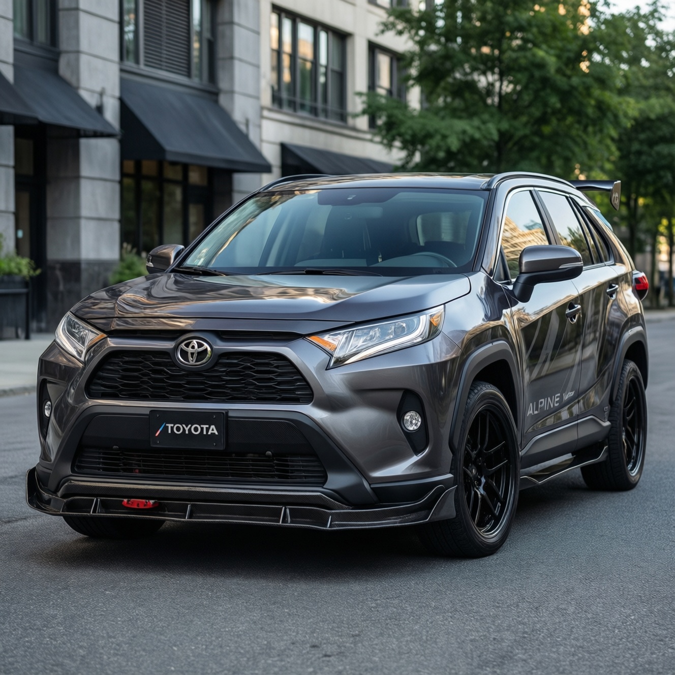 Toyota harrier получил спортивный обвес от alpine style для выразительного образа